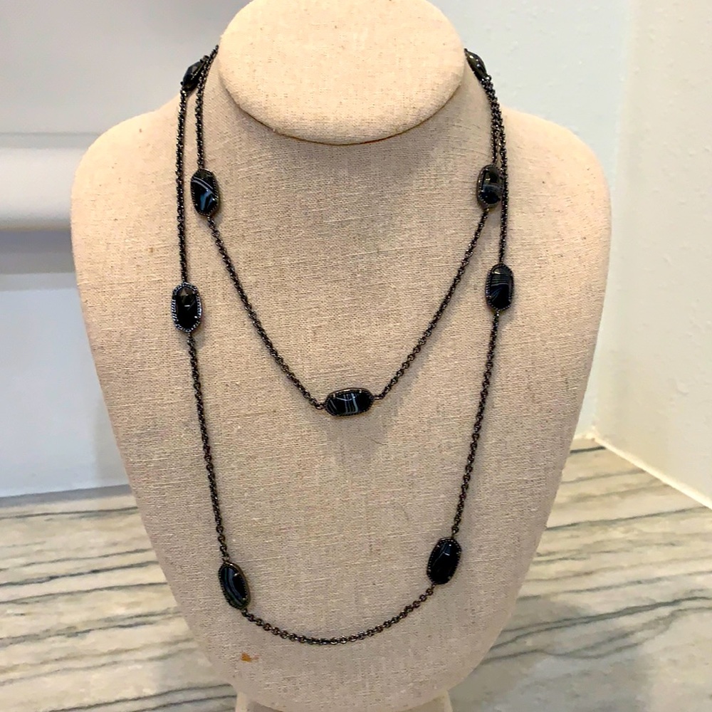 Kendra Scott black long necklace